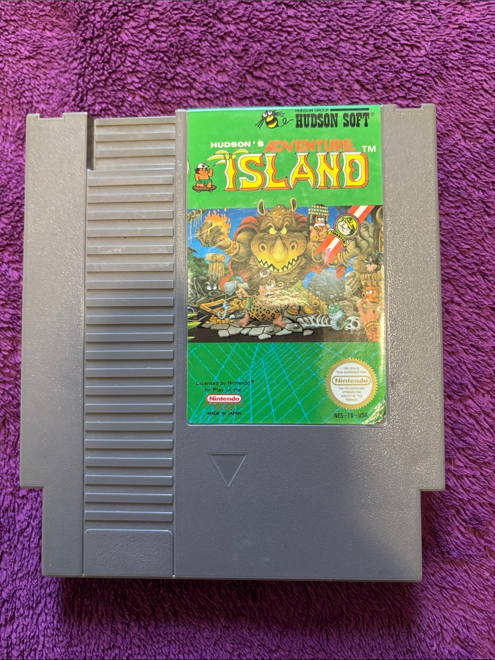 Vintage 80’s Hudson's Adventure Island NES Game